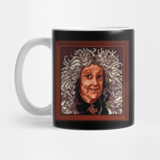 Grandmama Addams Portrait Pixel Art Mug